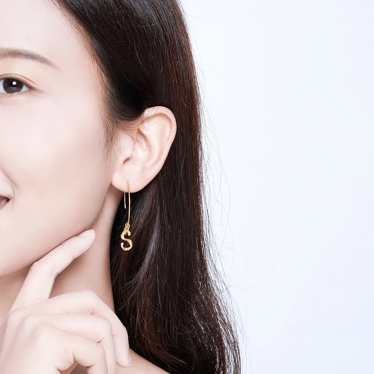 Pandora Style Letter A&S Hanging Earrings - SCE704