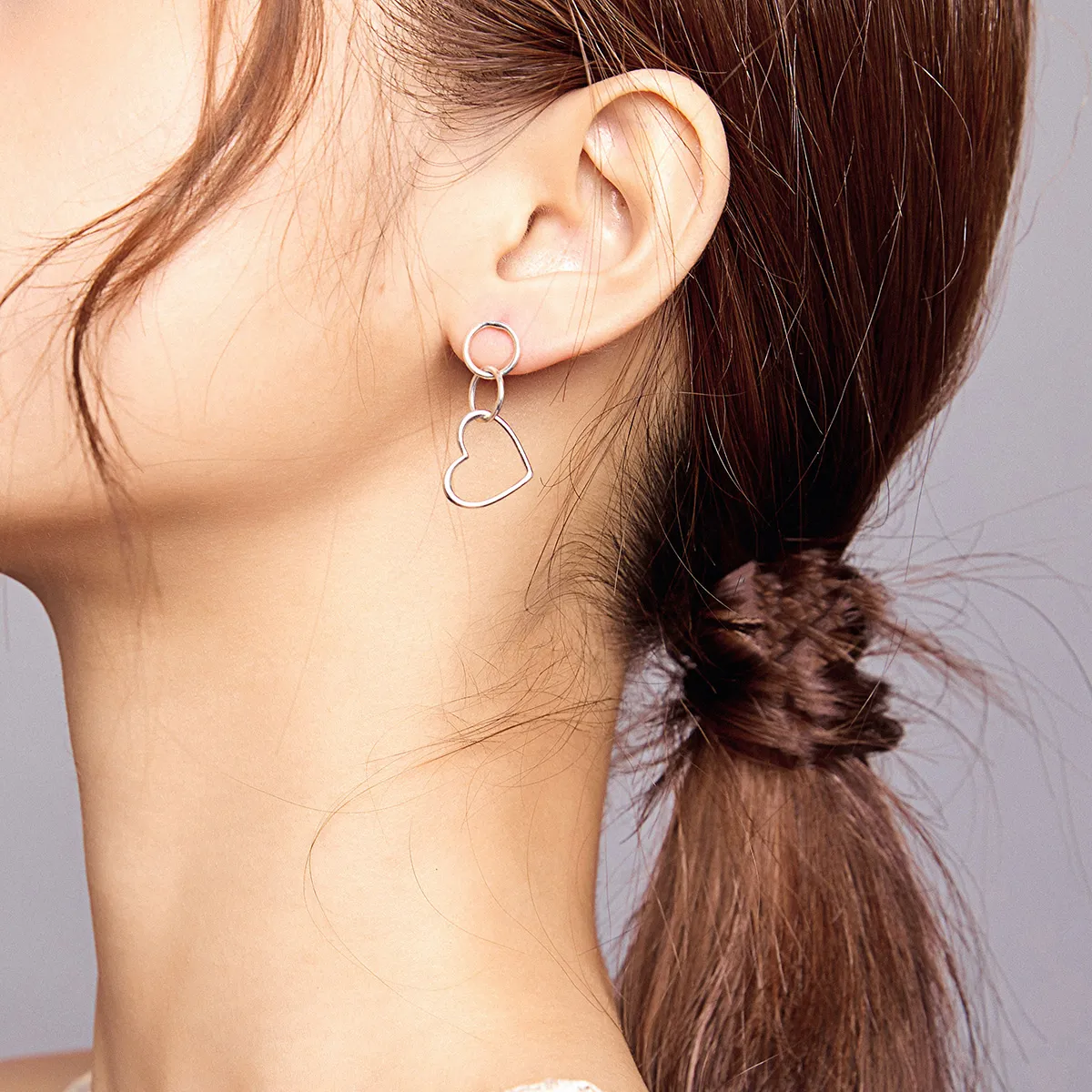 Pandora Style Love Hanging Earrings - SCE916