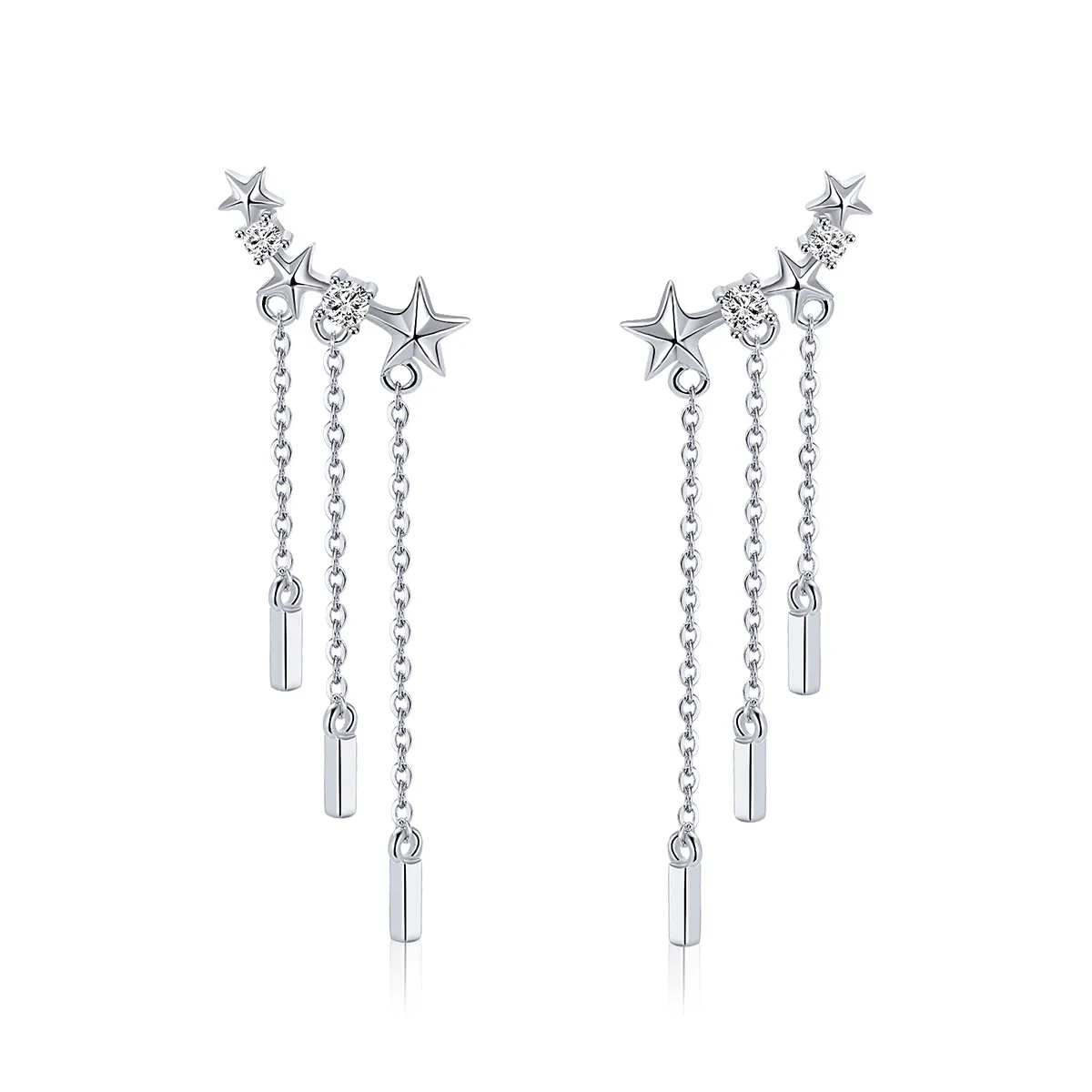pandora style meteor love hanging earrings sce399