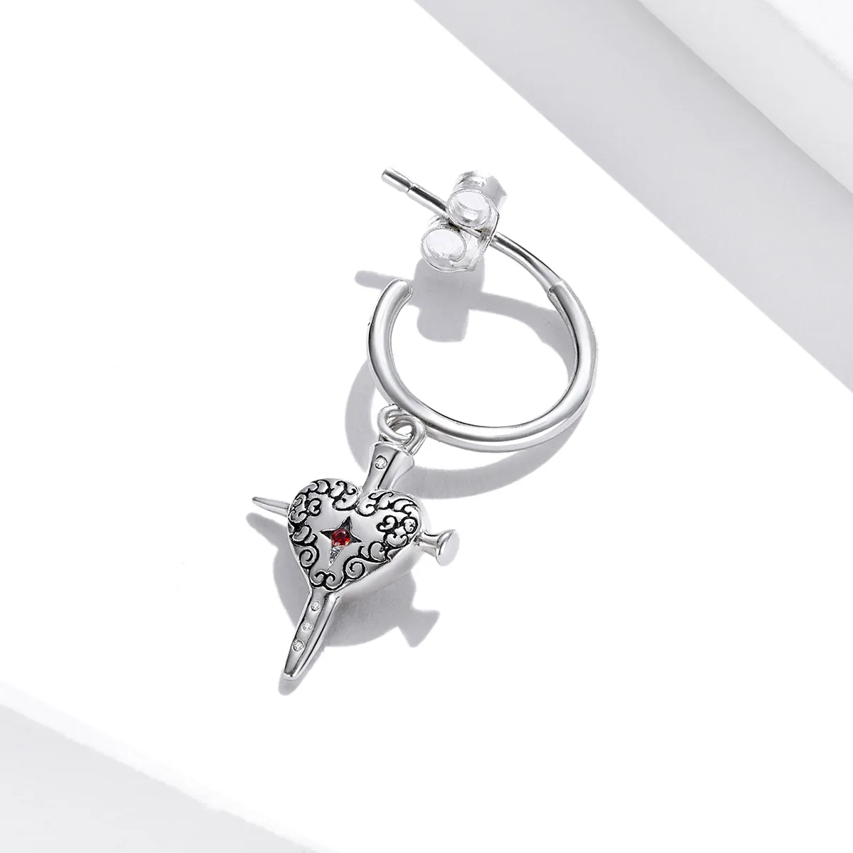 Pandora Style Sword of Love Hanging Earrings - SCE1180