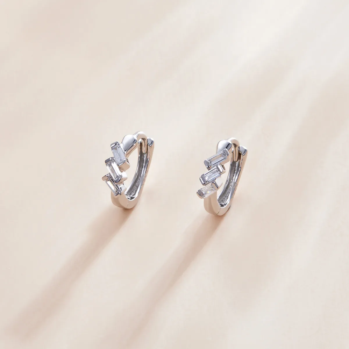 Pandora Style Box Hoop Earrings - SCE1037