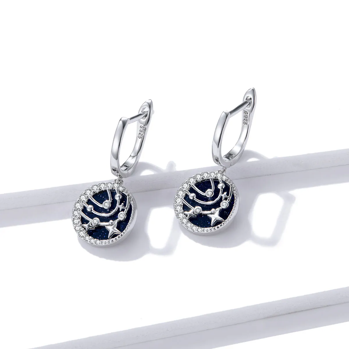 Pandora Style Brilliant Galaxy Hoop Earrings - BSE423