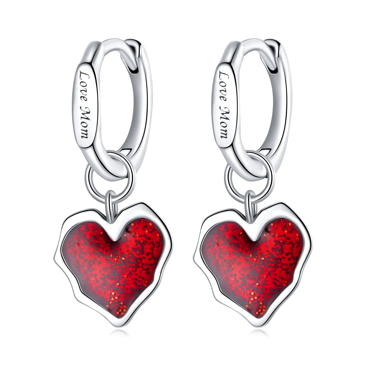 Pandora Style Close Lover Hoop Earrings - BSE484