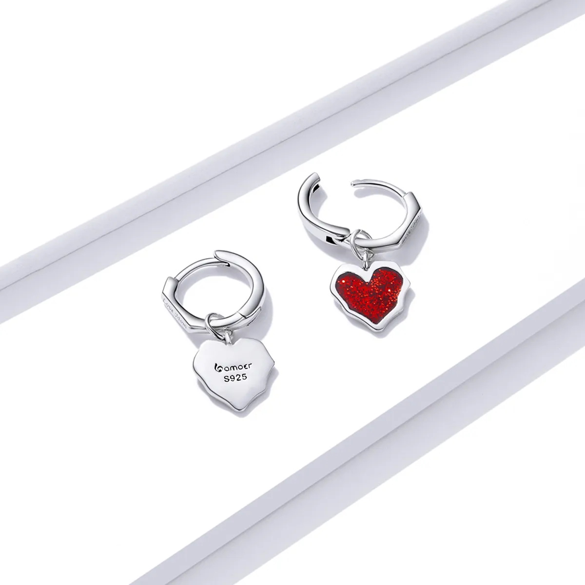 Pandora Style Close Lover Hoop Earrings - BSE484