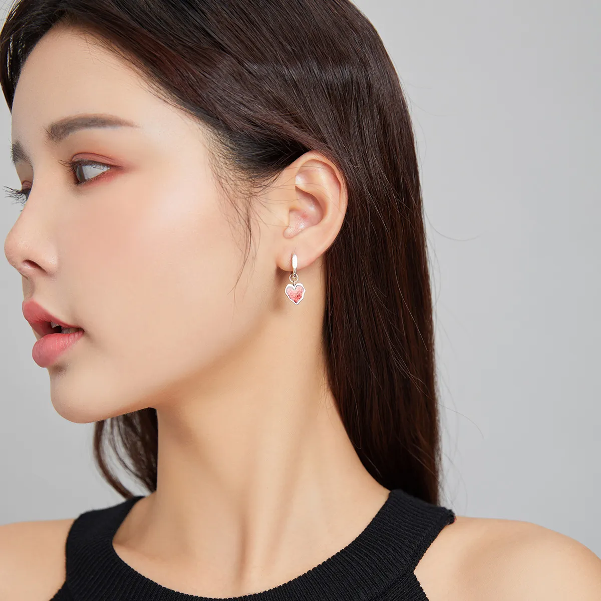 Pandora Style Close Lover Hoop Earrings - BSE484
