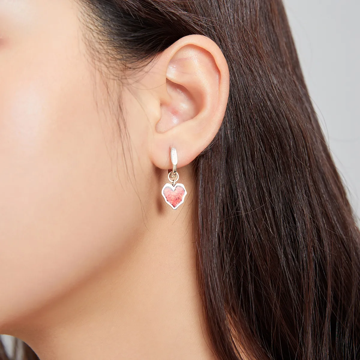 Pandora Style Close Lover Hoop Earrings - BSE484