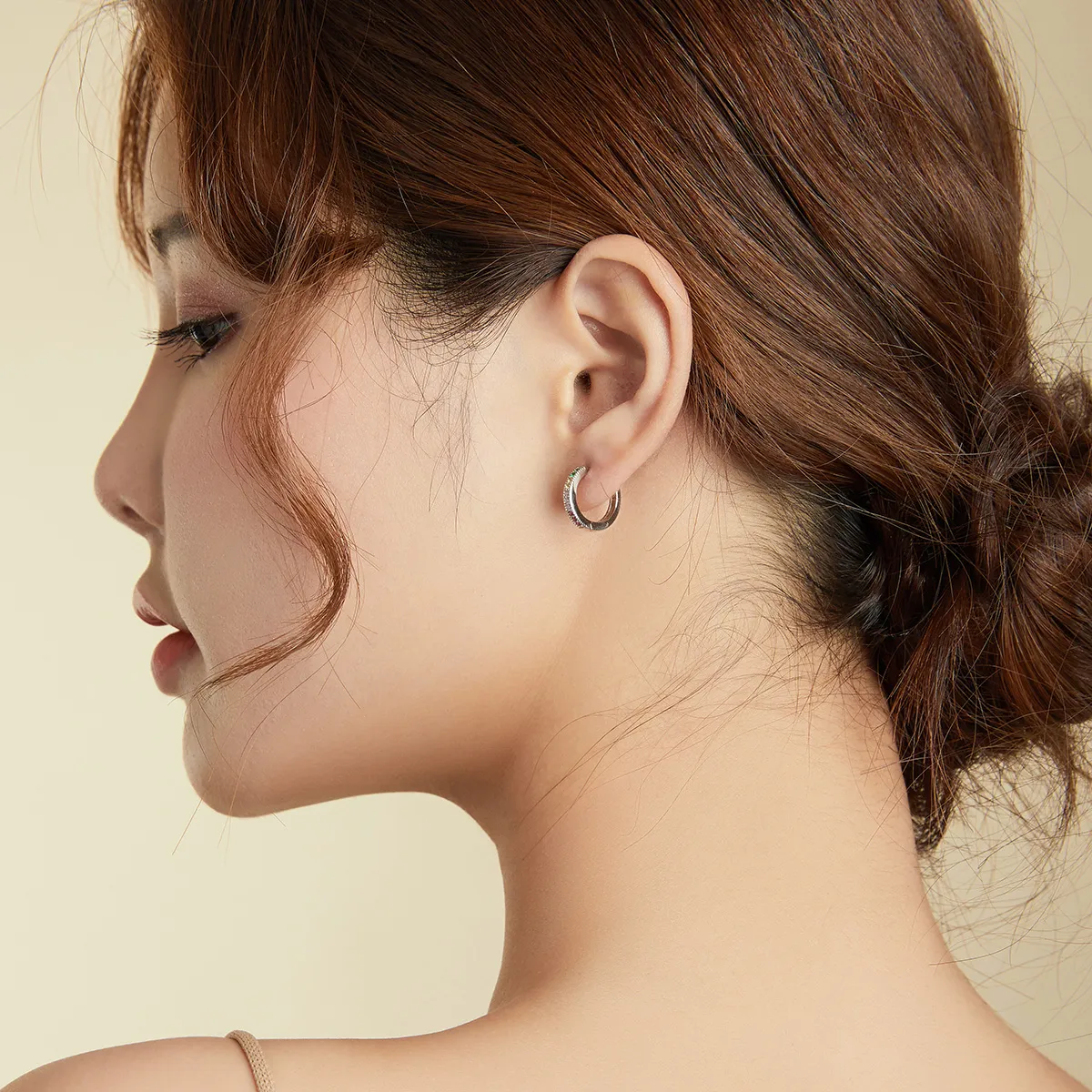 Pandora Style Colorful Hoop Earrings - BSE459