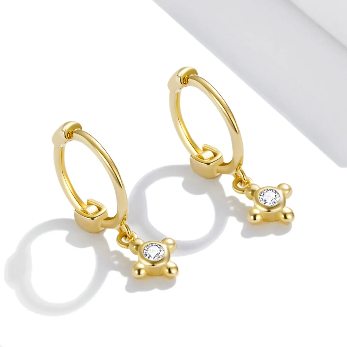 Pandora Style Cross Hoop Earrings - SCE1253