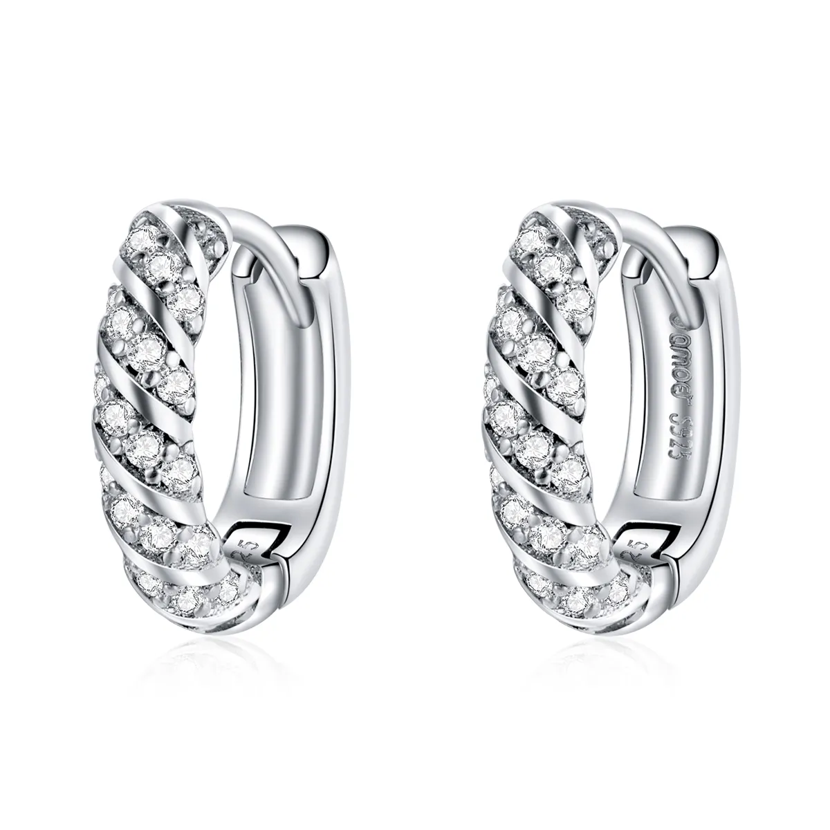 Pandora Style Elegant Woman Hoop Earrings - BSE512