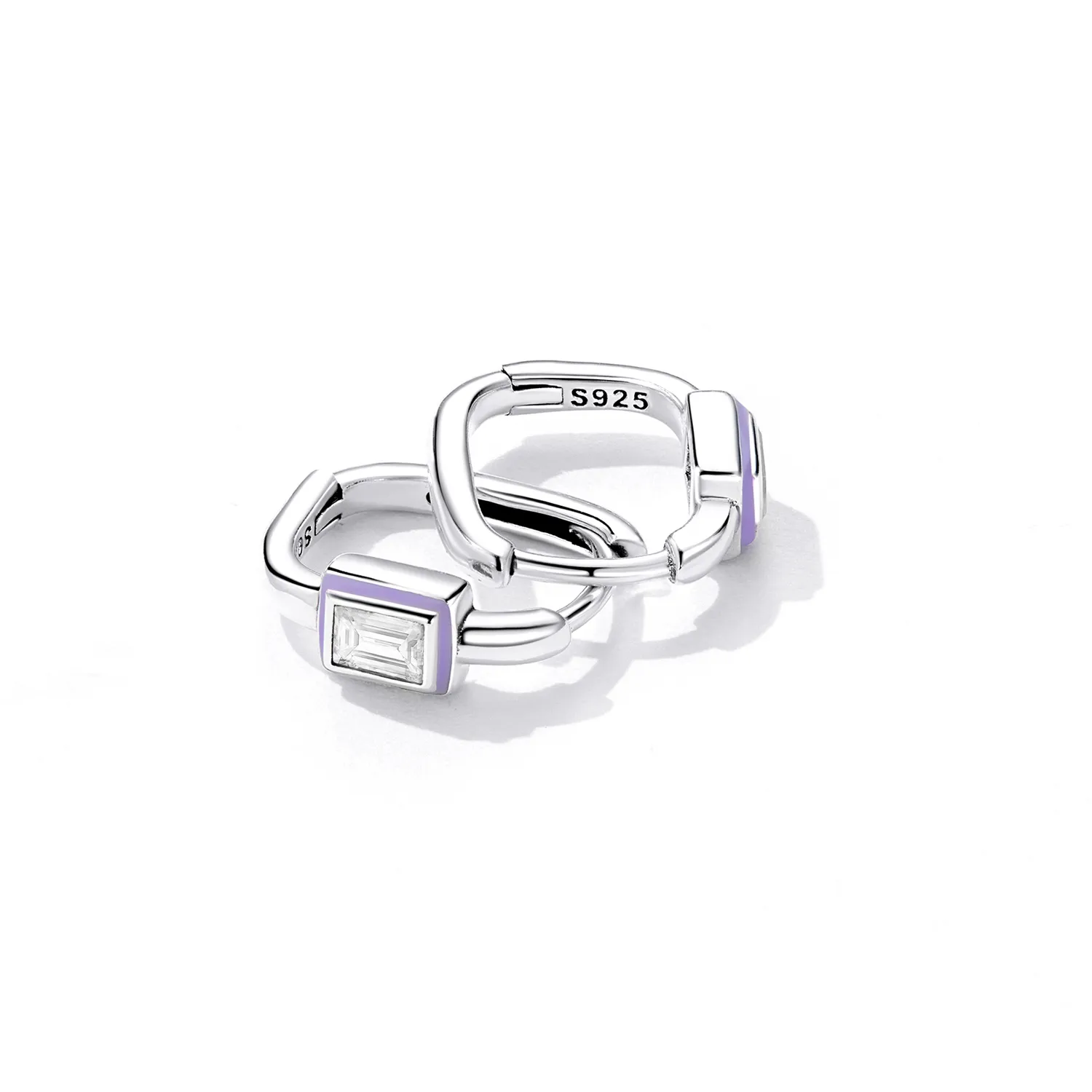 Pandora Style Fun Cubic Zirconia Hoop Earrings - SCE1402