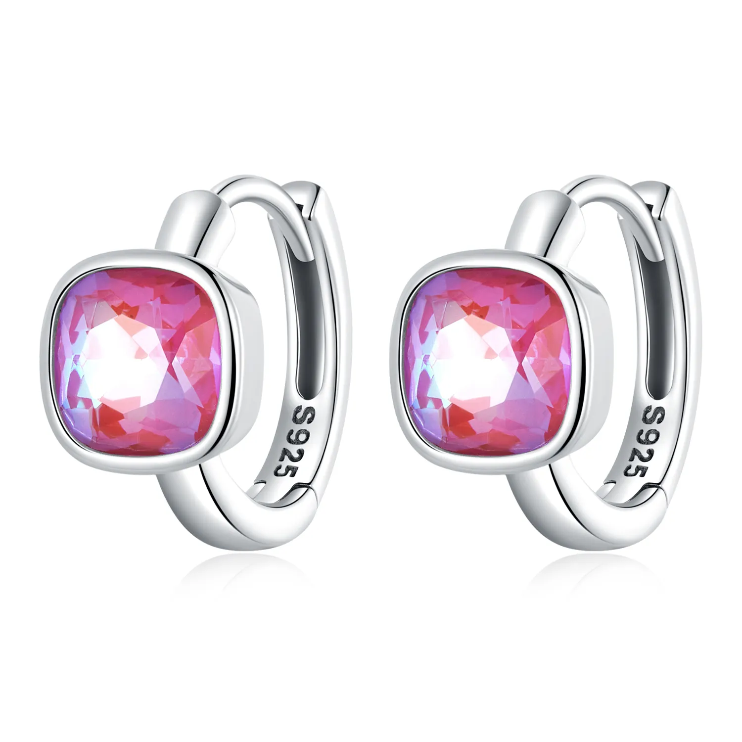Pandora Style Mocha Fluorescent Hoop Earrings - SCE1412