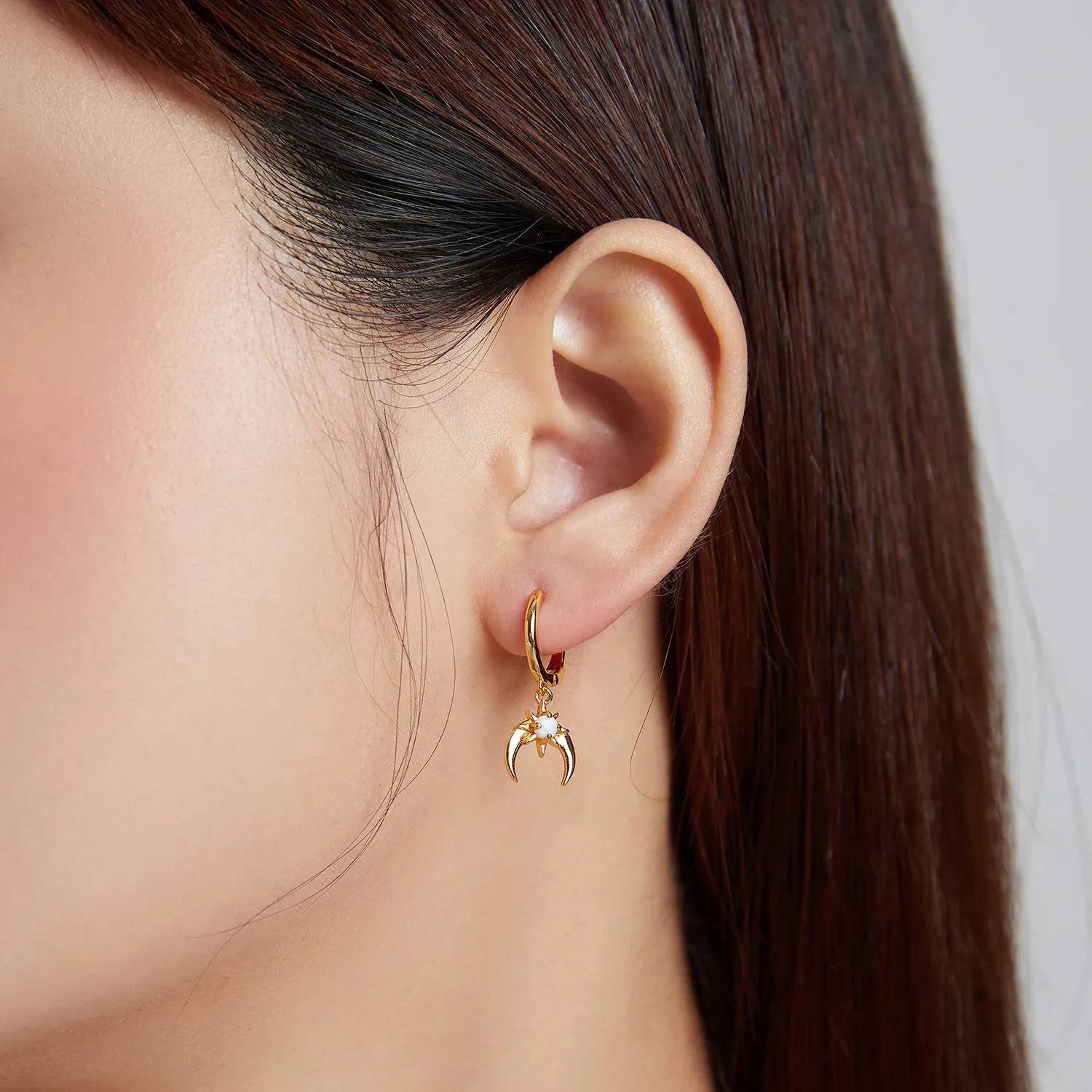 Pandora Style Mysterious Spain - Starburst Hoop Earrings - SCE1145