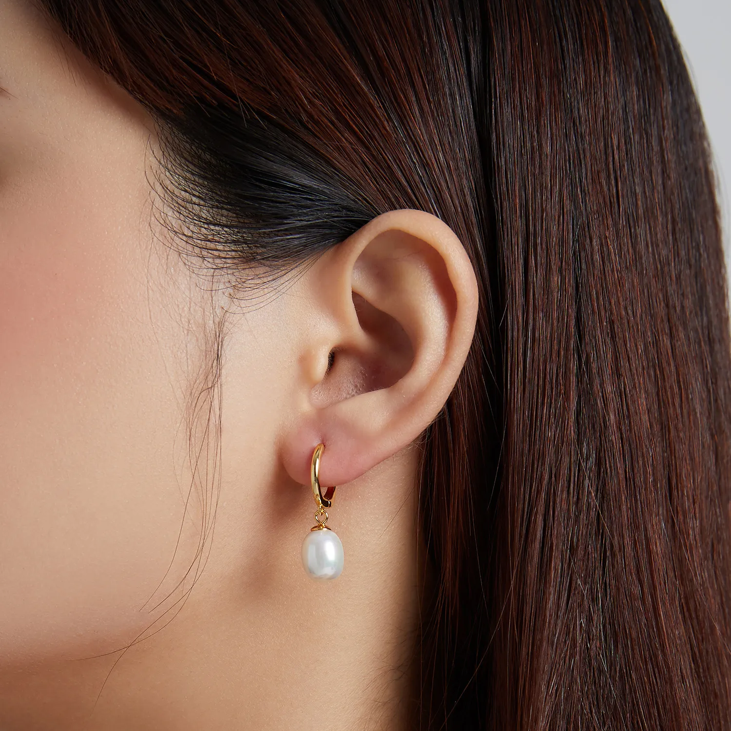 Pandora Style Mystic Spain - The Pearl Hoop Earrings - SCE1146