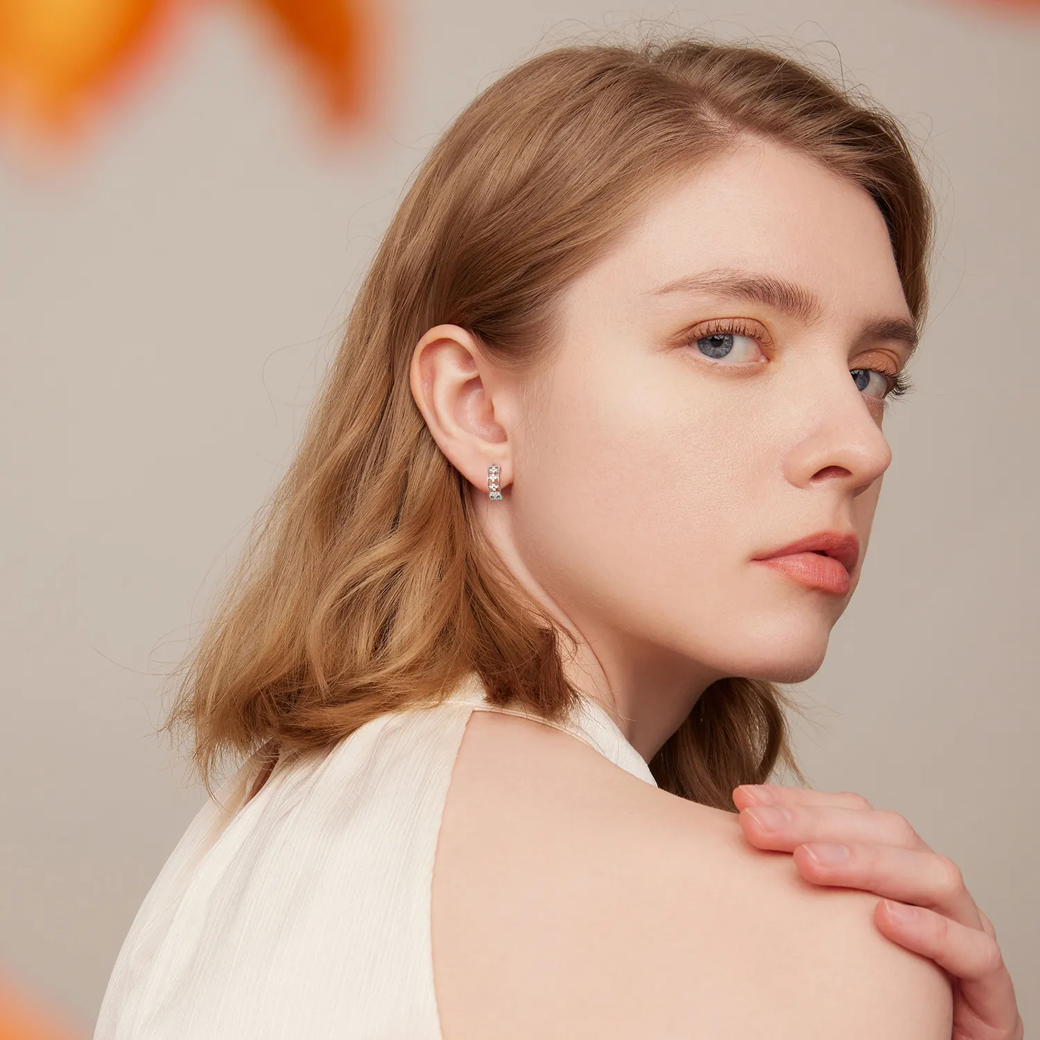 Pandora Style Refined Zircon Hoop Earrings - SCE1460