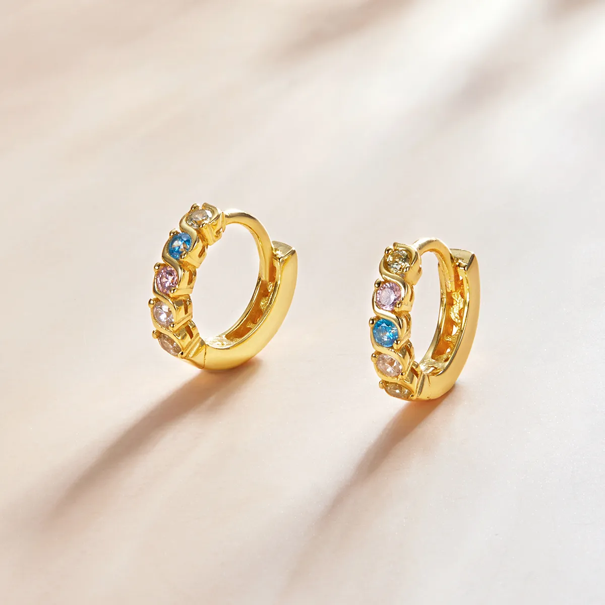 Pandora Style Shine Hoop Earrings - SCE1166-B