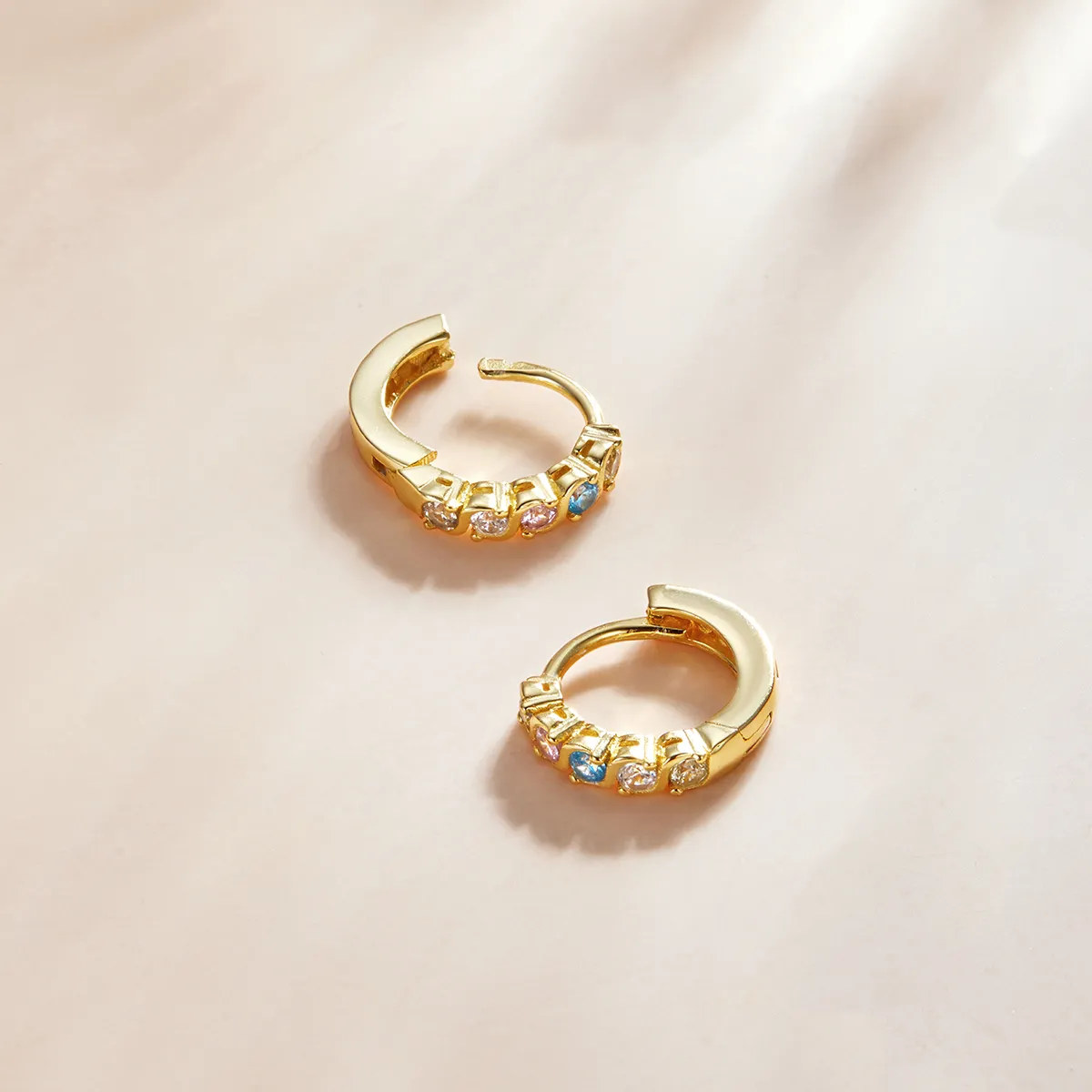 Pandora Style Shine Hoop Earrings - SCE1166-B