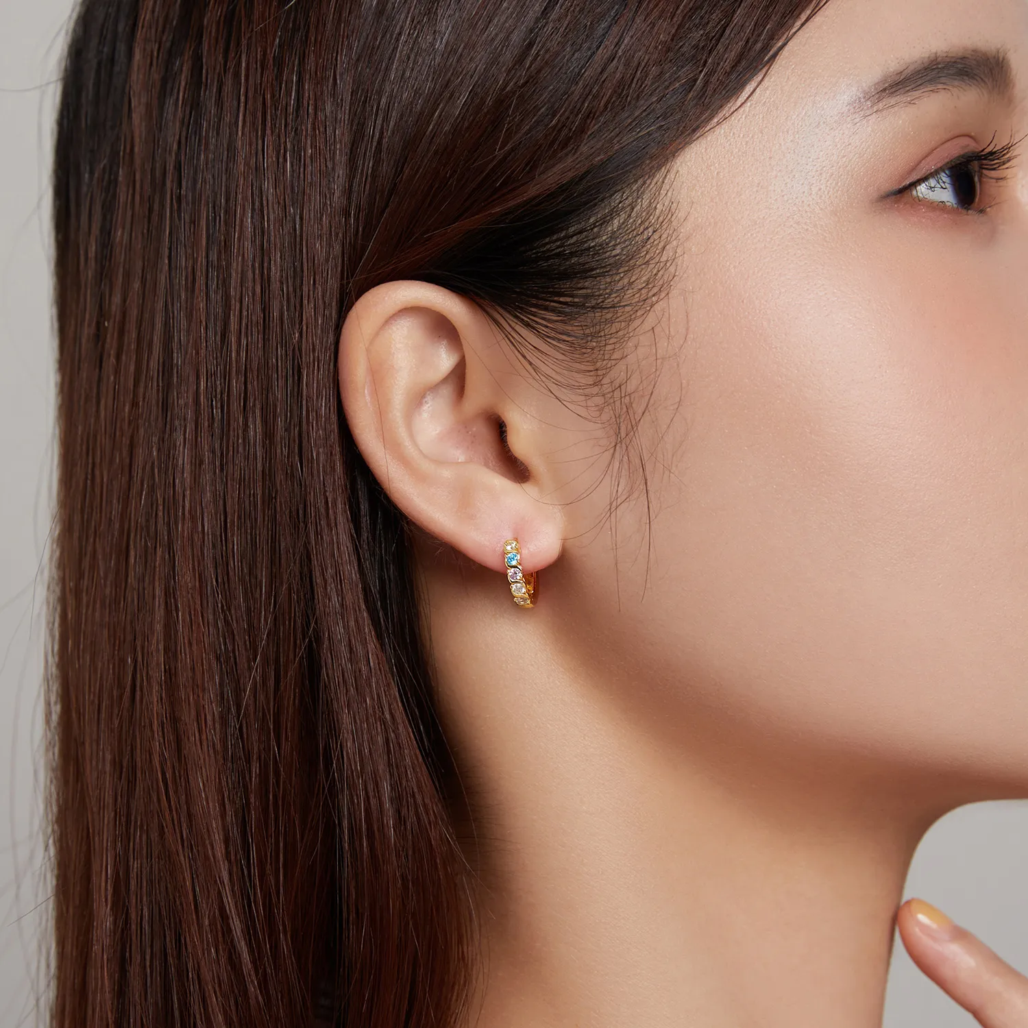 Pandora Style Shine Hoop Earrings - SCE1166-B