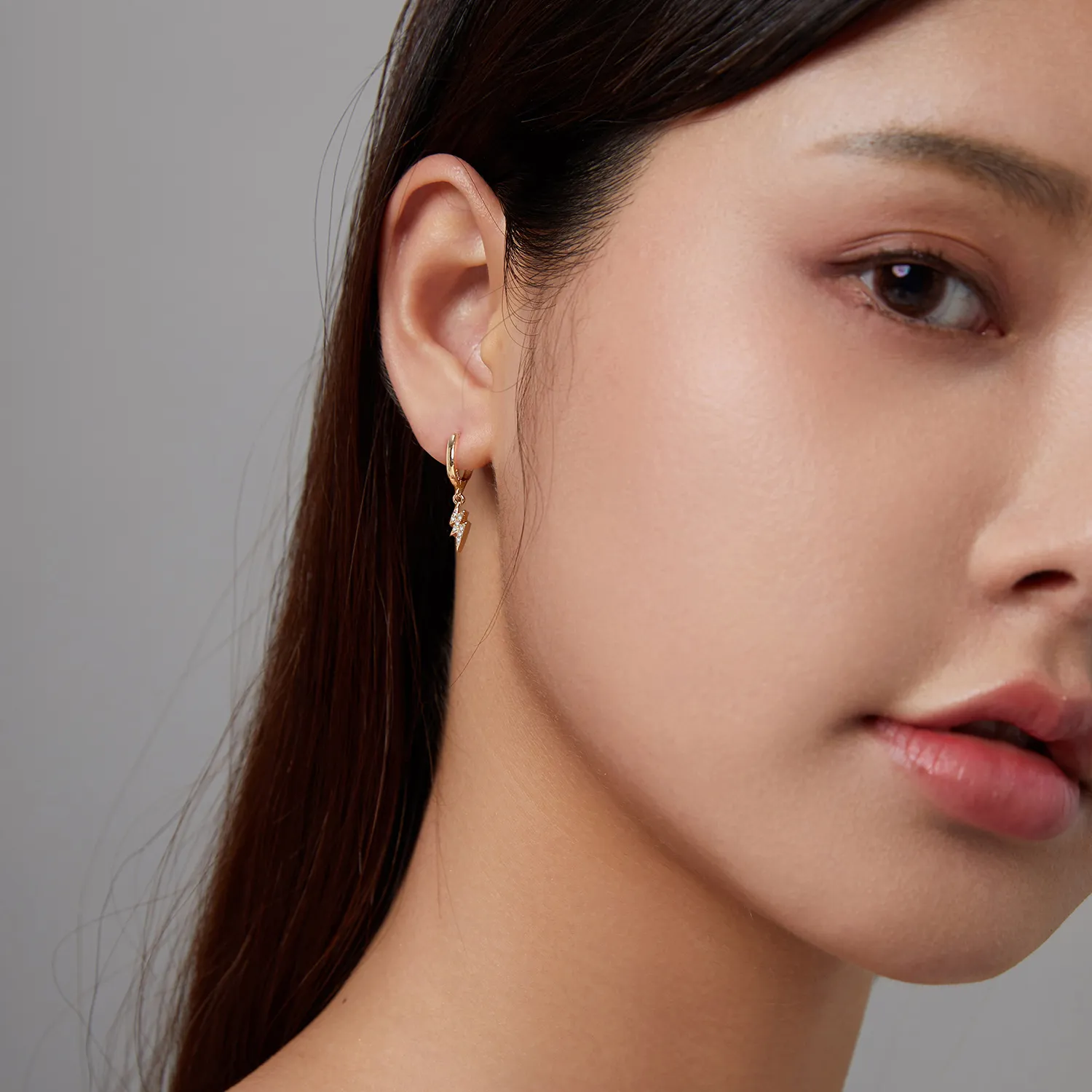 Pandora Style Shine Lightning Hoop Earrings - SCE1262