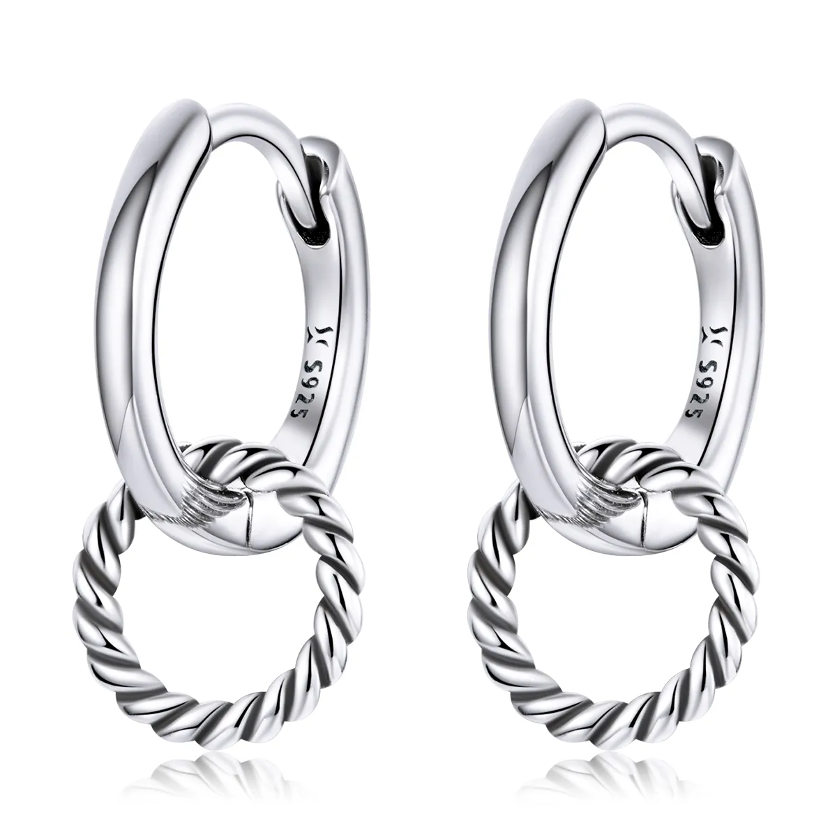 Pandora Style Shuanghuan Hoop Earrings - SCE1199