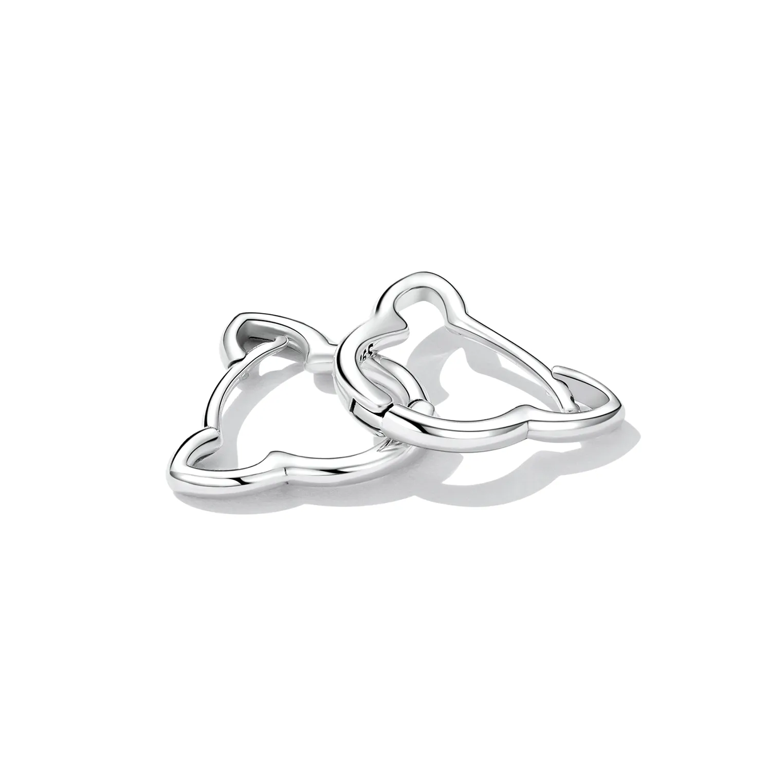 Pandora Style Simple Cat Hoop Earrings - SCE1440