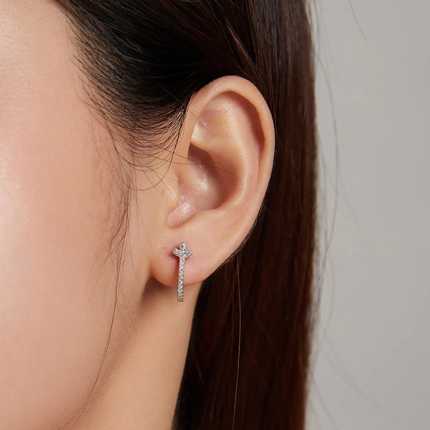 Pandora Style Urban Fashion Hoop Earrings - SCE1186-A