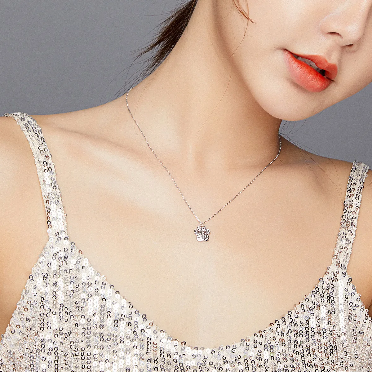 Pandora Style Cute Dog Paw Necklace - BSN204