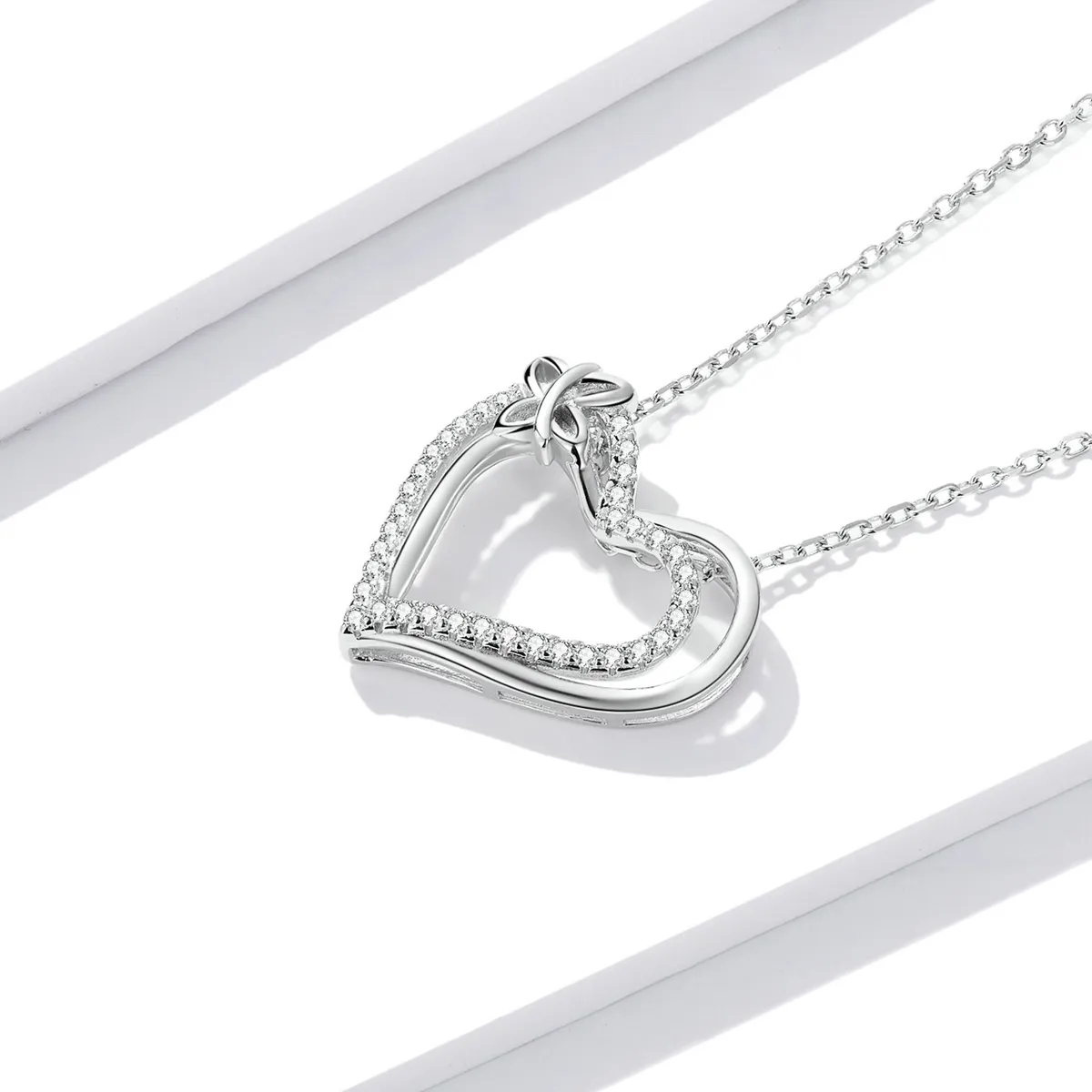 Pandora Style Double Love Necklace - BSN240