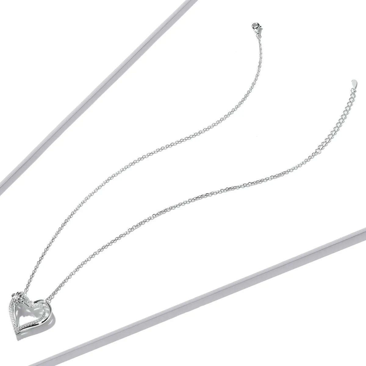 Pandora Style Double Love Necklace - BSN240