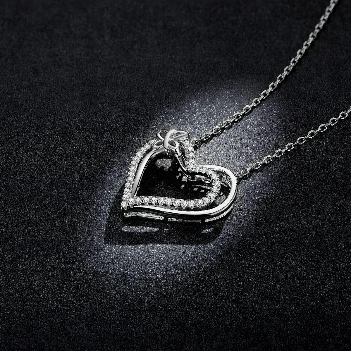 Pandora Style Double Love Necklace - BSN240