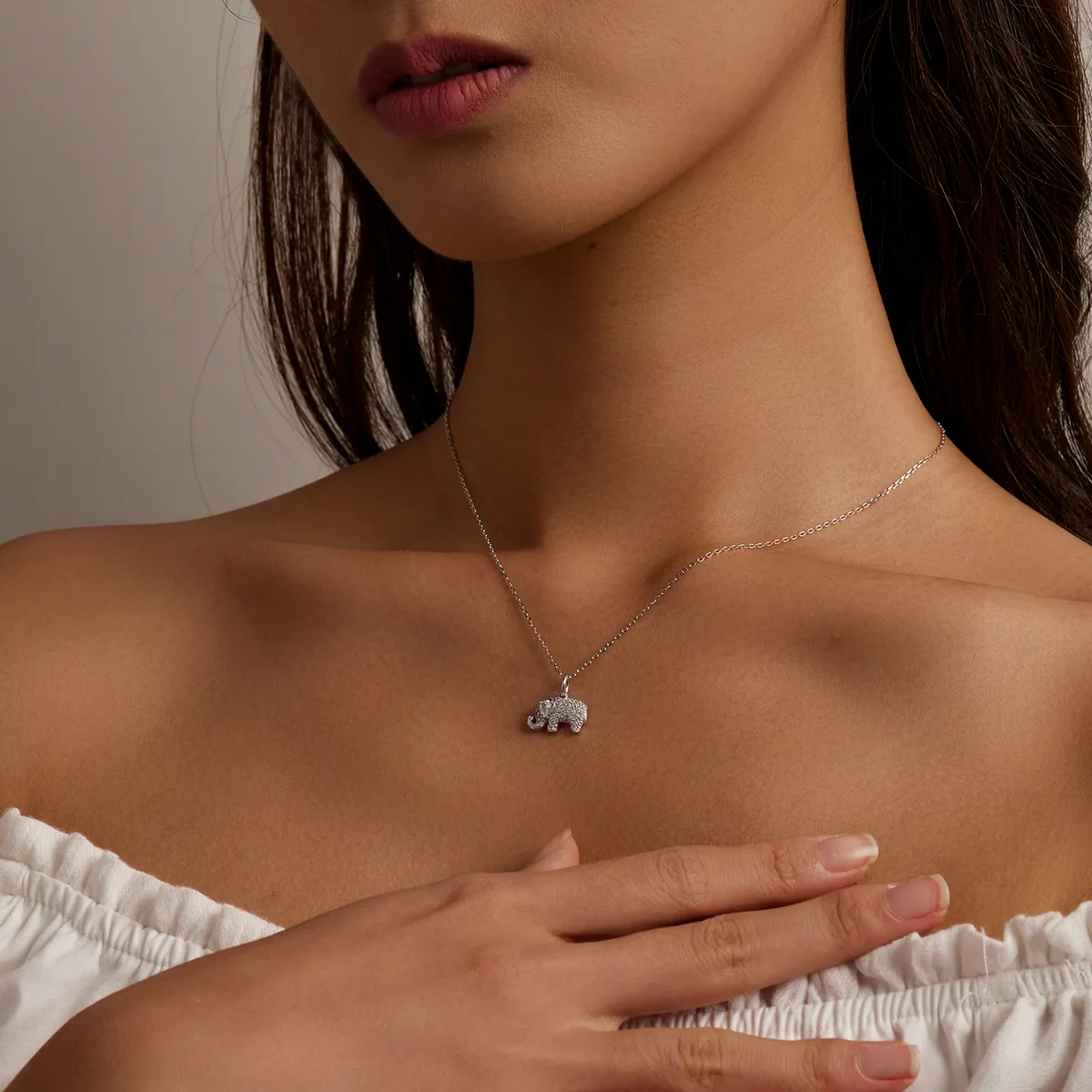 Pandora Style Exquisite Elephant Necklace - BSN239-A