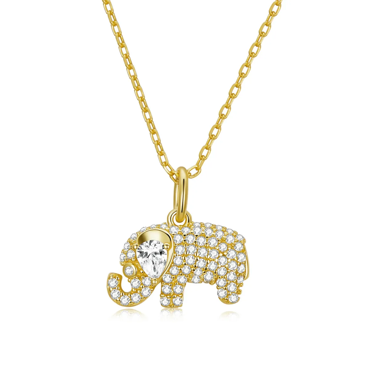 Pandora Style Exquisite Elephant Necklace - BSN239-B