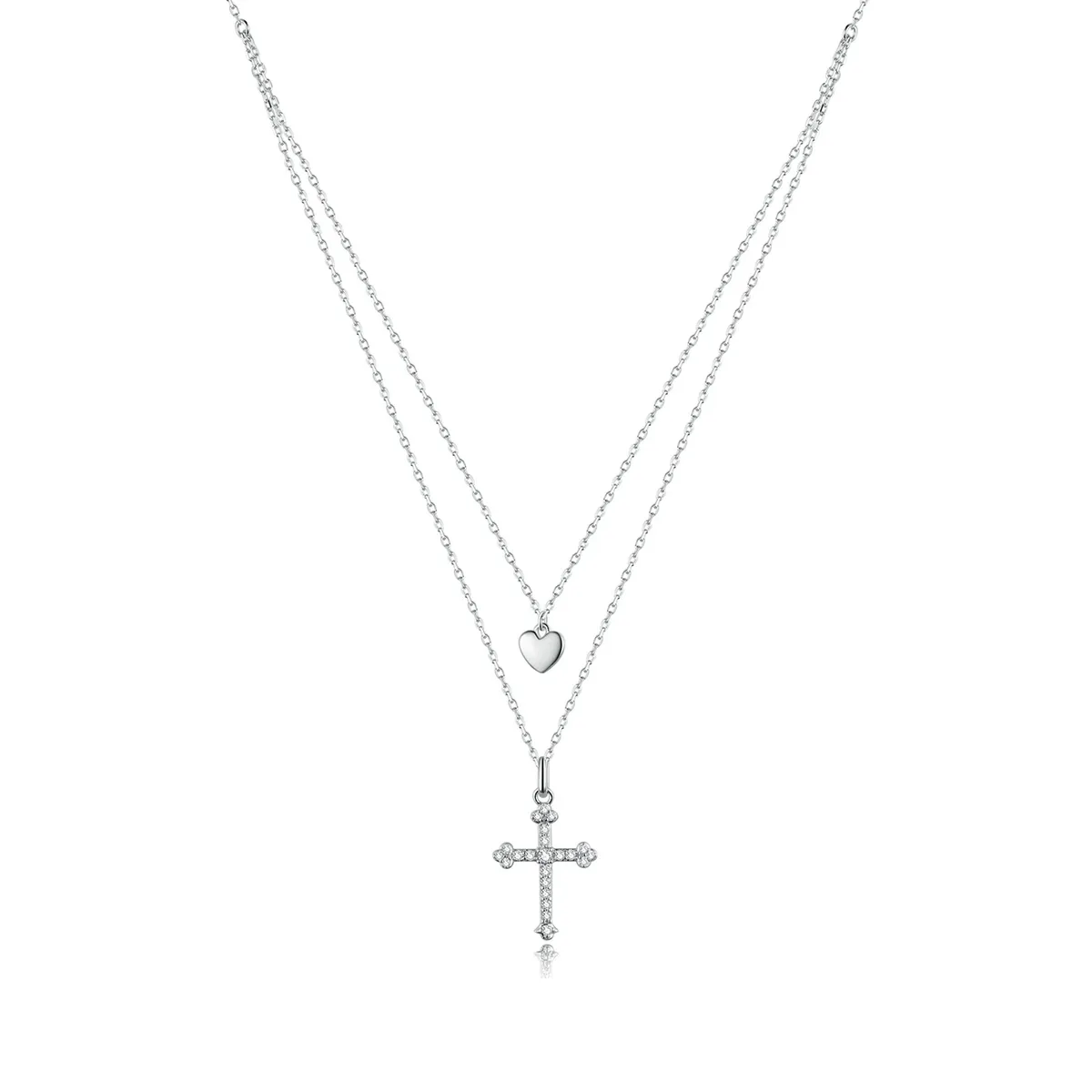 Pandora Style Love Cross Necklace - BSN197