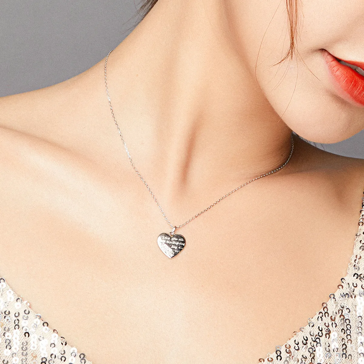 Pandora Style Love Letter Necklace - BSN196