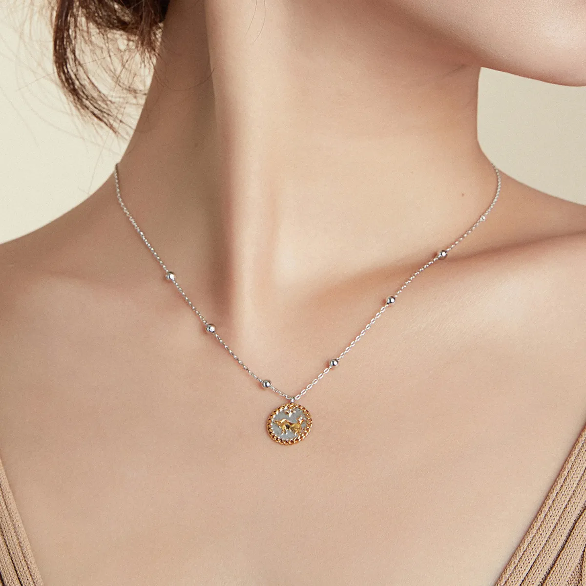 Pandora Style Lucky Bull Necklace - SCN432