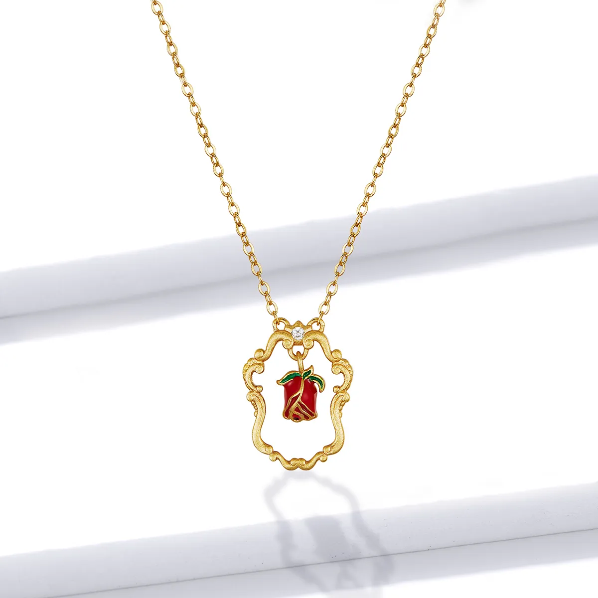 Pandora Style Retro Rose Necklace - BSN157