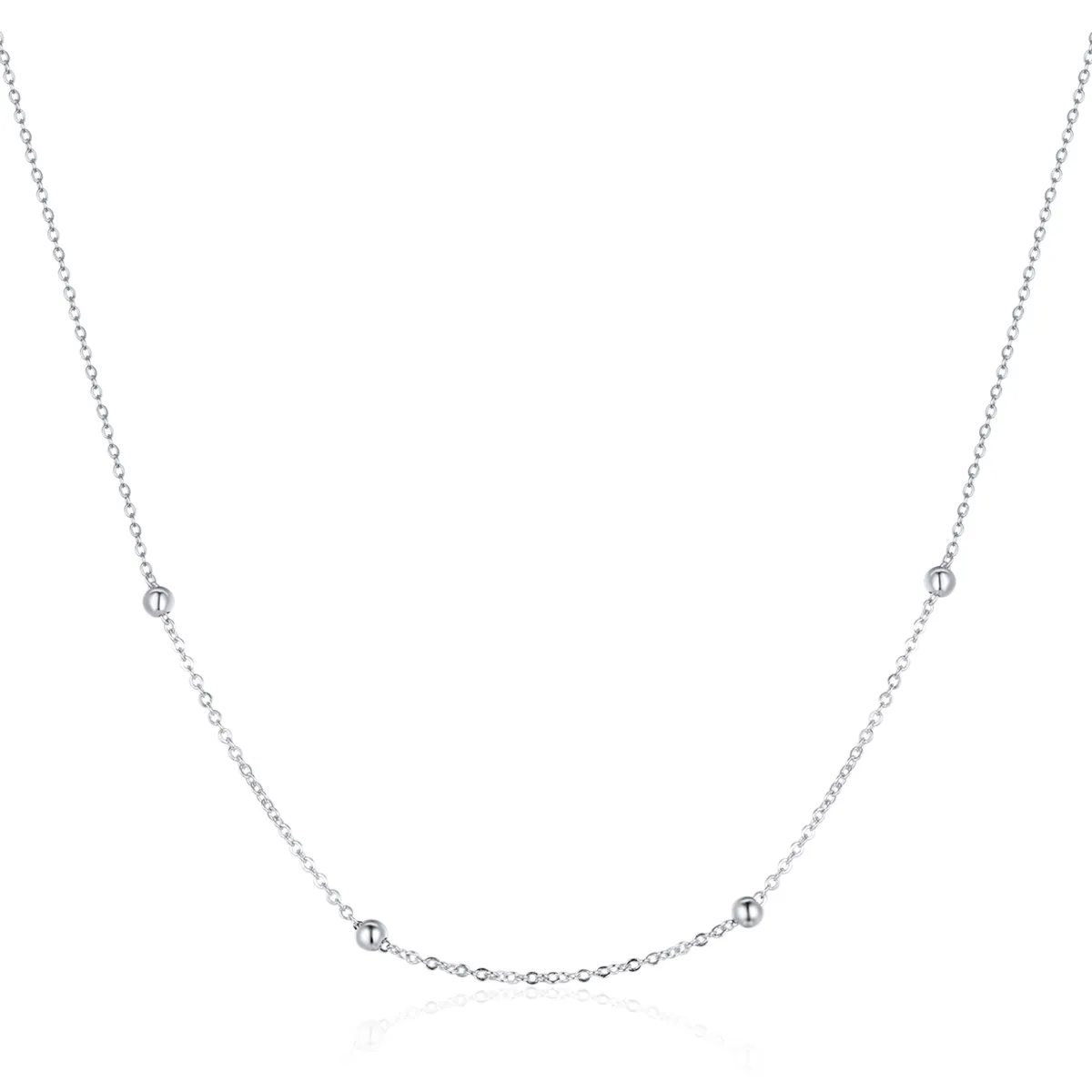 Pandora Style Simple Bead Chain Necklace - BSN224