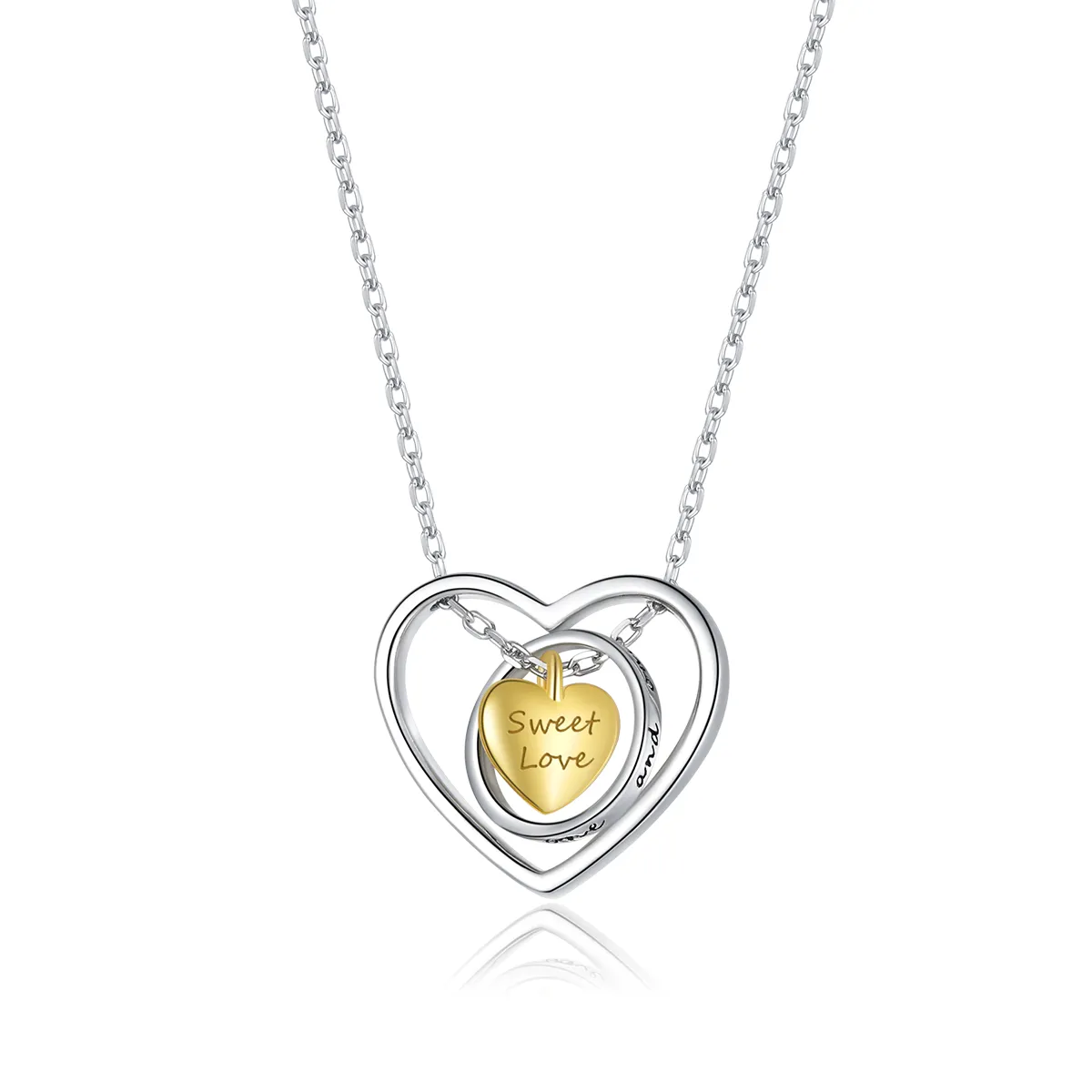 Pandora Style Surrounded by Heart Necklace - BSN207