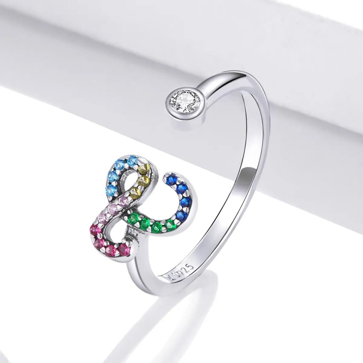 Pandora Style Colorful Letter C Open Ring SCR723 C