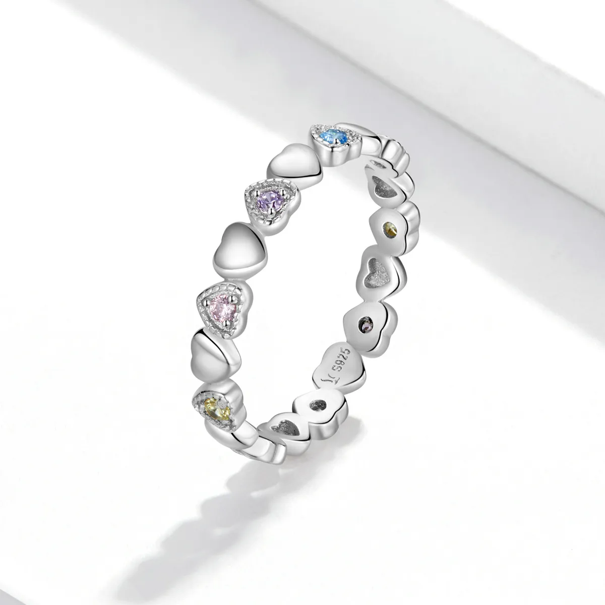 Pandora Style Crossed Hearts Ring - SCR140