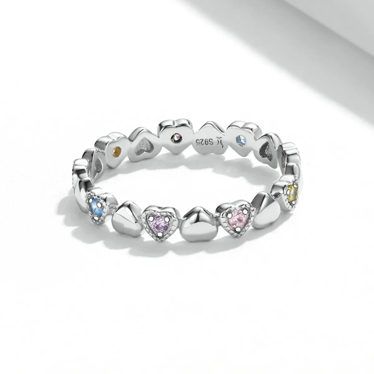 Pandora Style Crossed Hearts Ring - SCR140