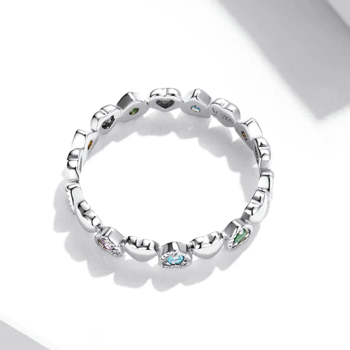 Pandora Style Crossed Hearts Ring - SCR140