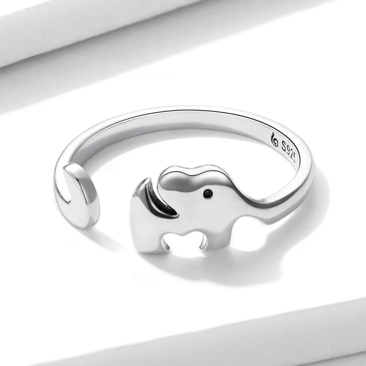 Pandora Style Elephant Open Ring BSR227