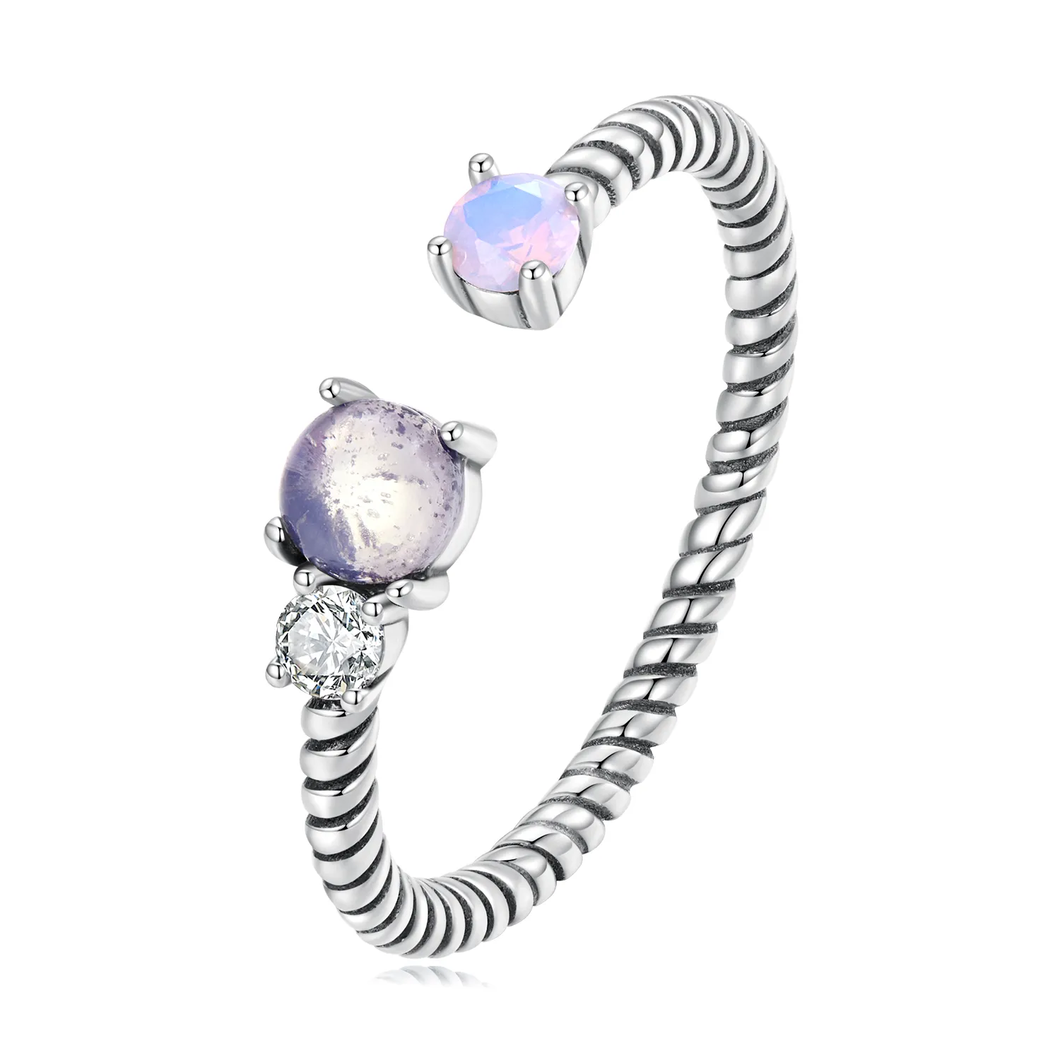 Pandora Style Gem Twist Open Ring - SCR839
