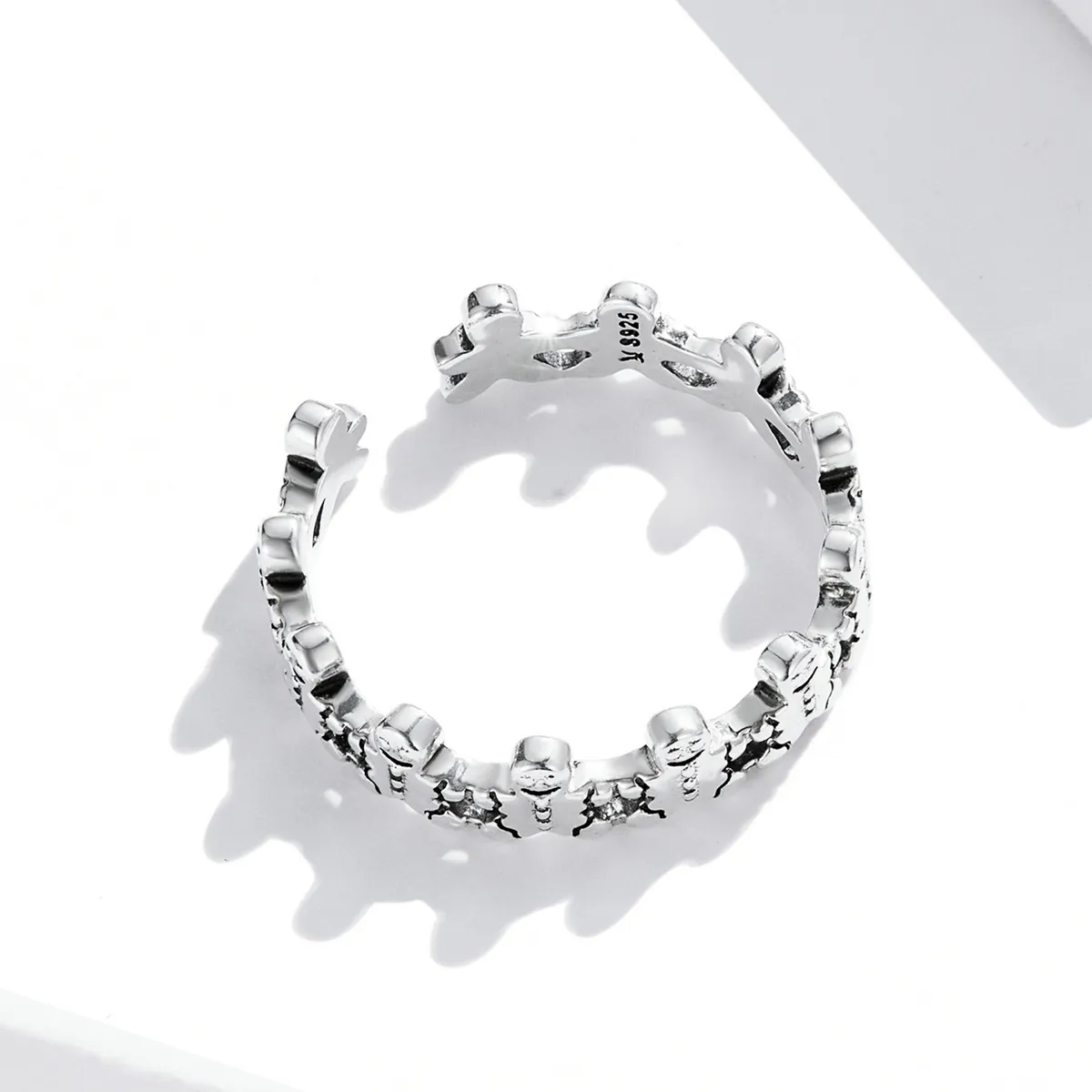 Pandora Style Gingerbread Man Open Ring - SCR762