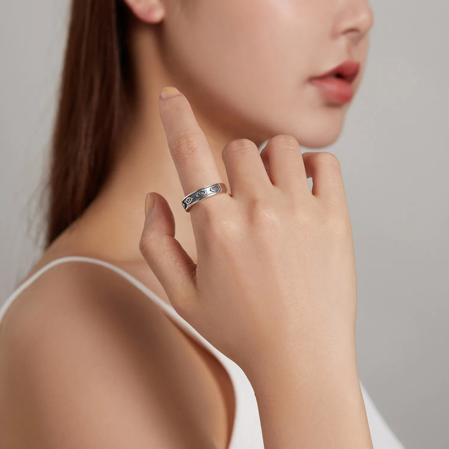 Pandora Style Guardian Ring Open Ring - BSR193