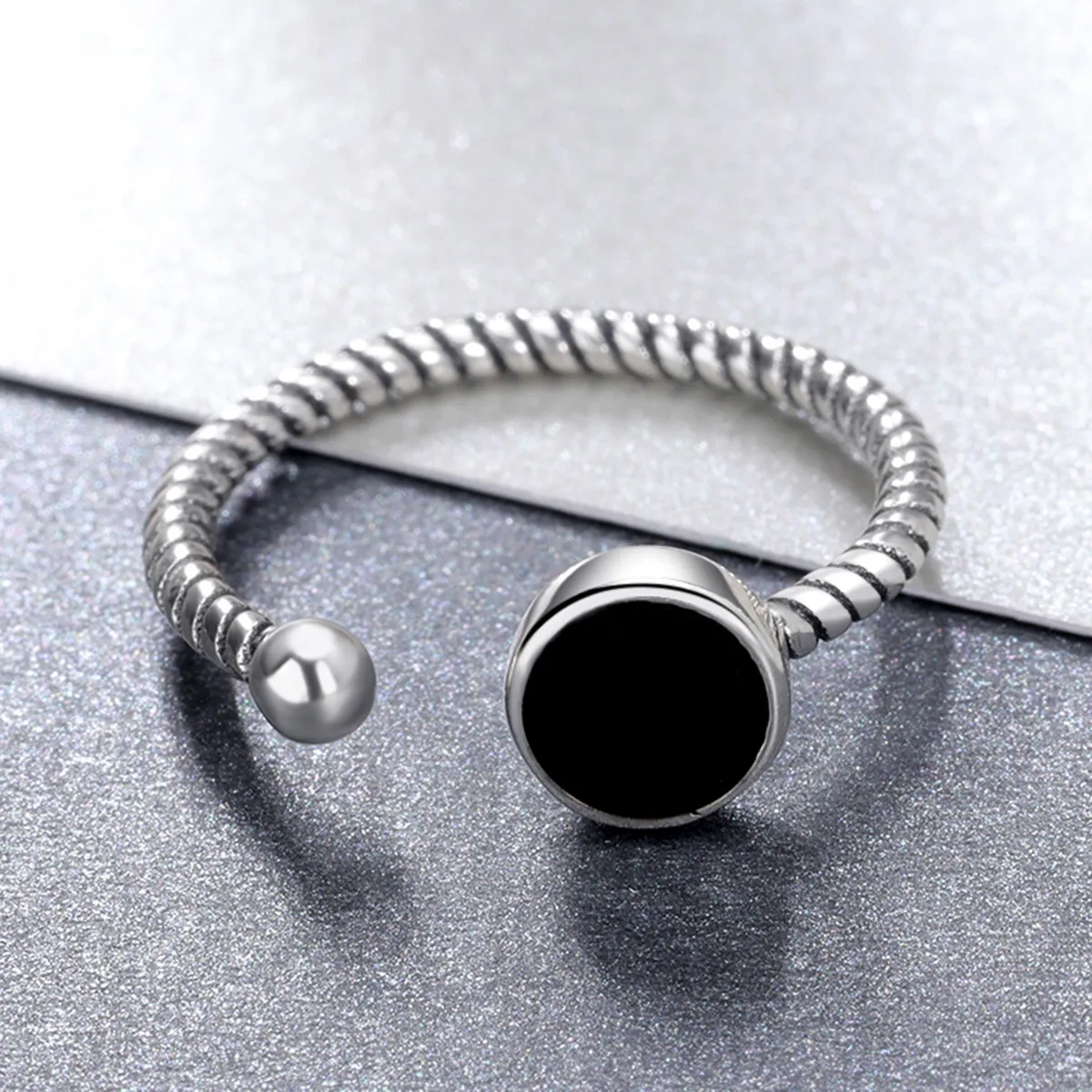 Pandora Style Modern Geometry Open Ring - VSR157