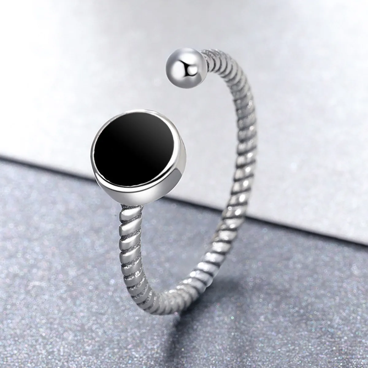 Pandora Style Modern Geometry Open Ring - VSR157