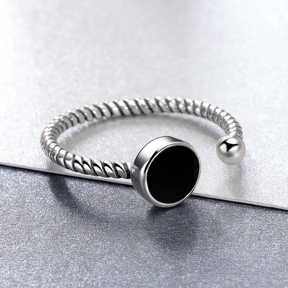 Pandora Style Modern Geometry Open Ring - VSR157