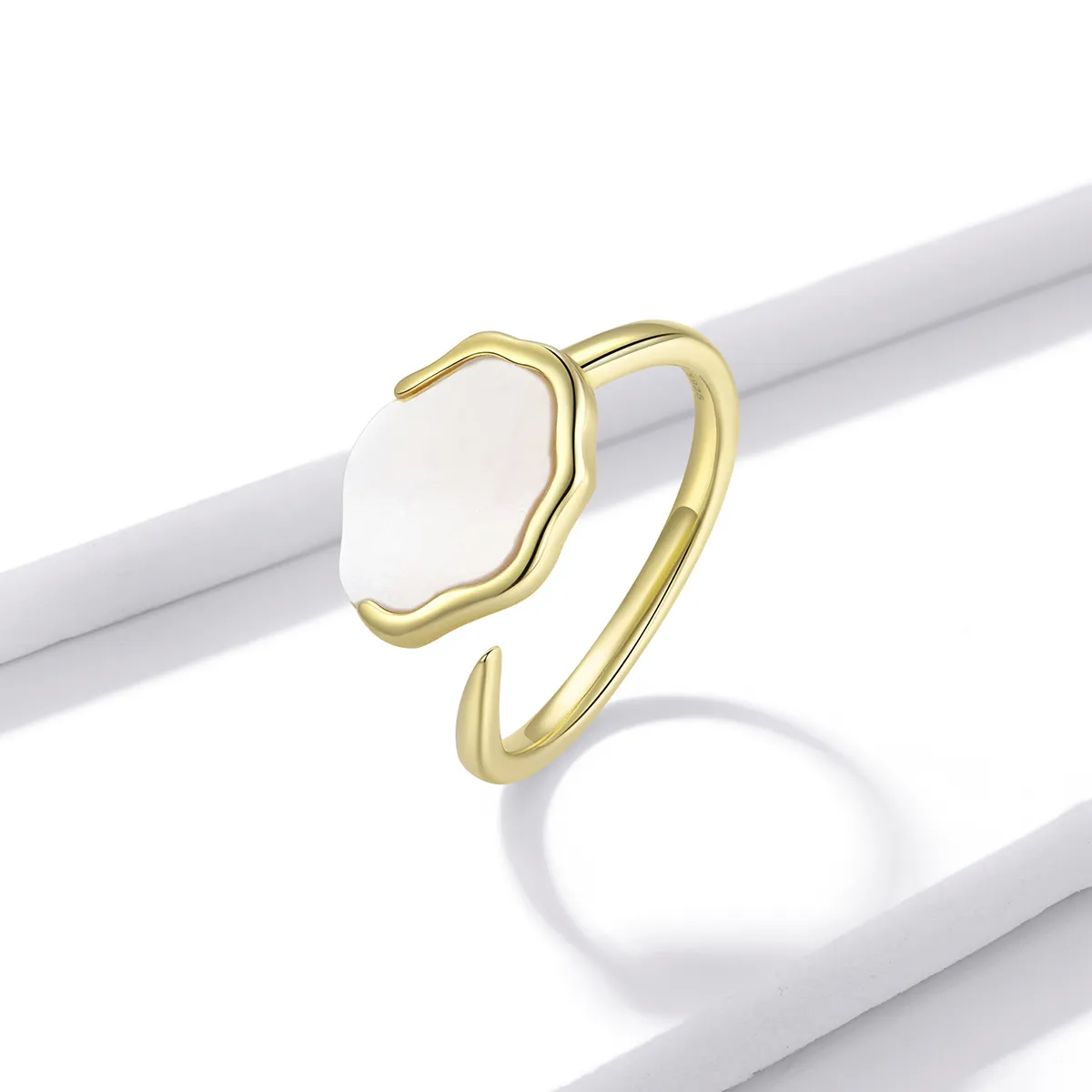 Pandora Style Rainbow Mother of Pearl Open Ring - BSR174