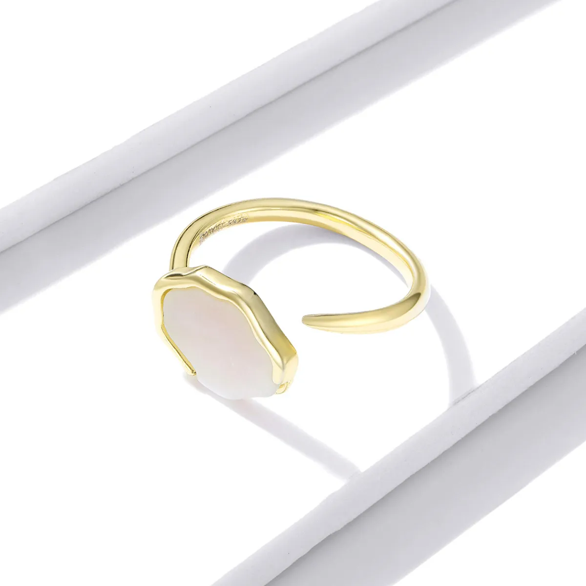 Pandora Style Rainbow Mother of Pearl Open Ring - BSR174